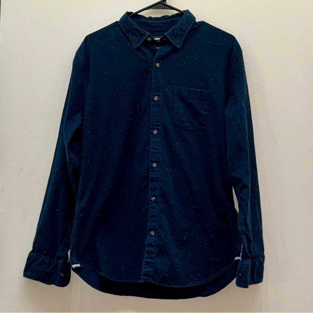 Bonobos Men's Navy Blue Button-Up Slim Fit Shirt (Large)